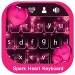 sparkling heart keyboard android application logo